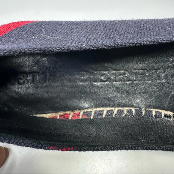 Burberry Hodgeson Check Canvas Flat Espadrille, Navy Check. Sz: EU 40 /US 9 - Picture 10 of 10